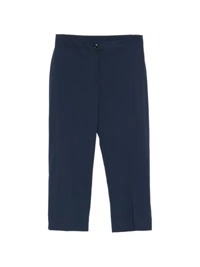 Marina Rinaldi Button Trousers In Blue