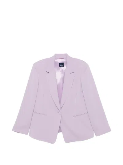 Marina Rinaldi Buttoned Blazer In Purple