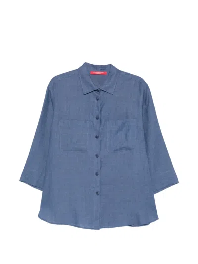 Marina Rinaldi Buttoned Shirt In Blue