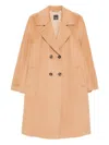 Marina Rinaldi Buttoned Wool Coat In Neutral