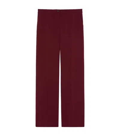Marina Rinaldi Cady Franz Straight Trousers In Red