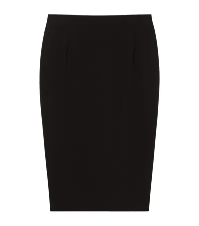 Marina Rinaldi Cady Pencil Midi Skirt In Black