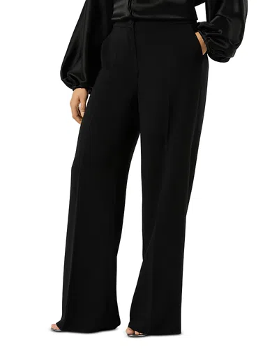 Marina Rinaldi Cady Straight Leg Pants In Black