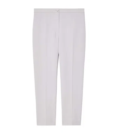 Marina Rinaldi Cady Straight Trousers In White