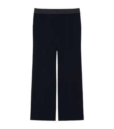 Marina Rinaldi Cady Wide-leg Trousers In Blue
