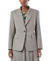 Marina Rinaldi Caliga Wool Blazer In Brown