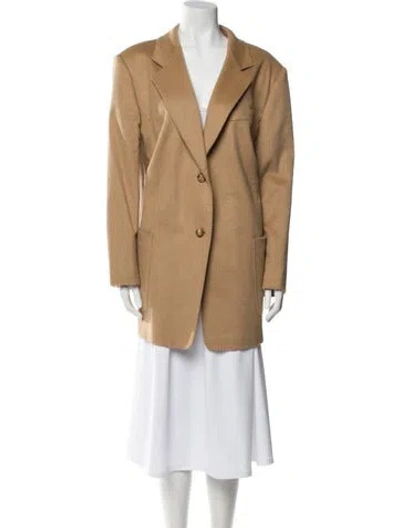 Pre-owned Marina Rinaldi Camel Hair Peacoat In Brown