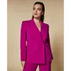 Marina Rinaldi Plus Double-breasted Blazer In Pink