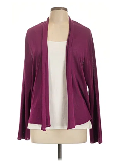 Pre-owned Marina Rinaldi Cardigan Sweater In Purple