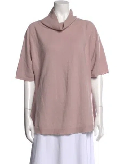 Pre-owned Marina Rinaldi Cashmere Cowl Neck Sweater In Pink