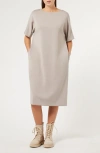 MARINA RINALDI MARINA RINALDI CHIETI STRETCH JERSEY SHIFT DRESS