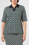Marina Rinaldi 1a Uscita Cimone Polo Sweater In Blue