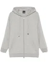 Marina Rinaldi 'cinema' Hoodie In Grey Cotton In Gray