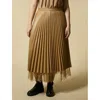 Marina Rinaldi Women's Civetta Pleated Faux-leather Skirt In Brown