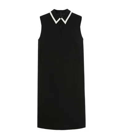 Marina Rinaldi Collared Midi Dress In Black