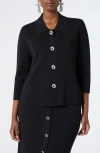 MARINA RINALDI MARINA RINALDI COMUNE EMBELLISHED BUTTON CARDIGAN