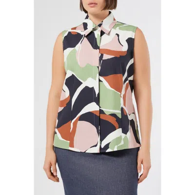 MARINA RINALDI MARINA RINALDI CONICO COTTON POPLIN BUTTON-UP SHIRT
