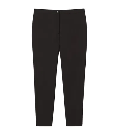 Marina Rinaldi Cotton-blend Rosa Trousers In Black