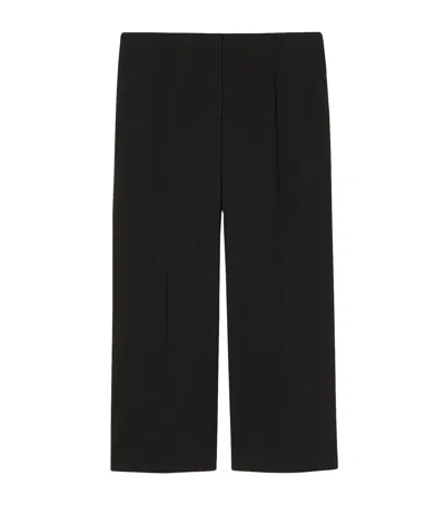 Marina Rinaldi Cotton-blend Tailored Trousers In Black