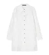 Marina Rinaldi Gessati Floral Jacquard Tunic Shirt In White