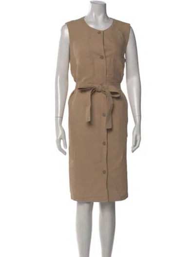 Pre-owned Marina Rinaldi Crew Neck Knee-length Dress In Neutral