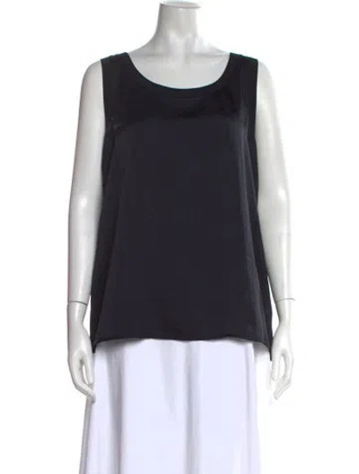 Pre-owned Marina Rinaldi Crew Neck Sleeveless Top In Black