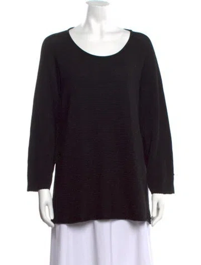 Pre-owned Marina Rinaldi Crew Neck Sweater In Black