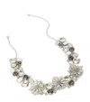 Marina Rinaldi Crystal-embellished Yser Flower Necklace In White