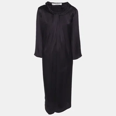 Marina Rinaldi Deep Mauve Crepe Tunic Mini Dress In Purple