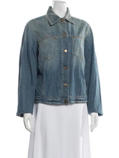 Pre-owned Marina Rinaldi Denim Jacket In Blue