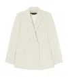 Marina Rinaldi Double-breasted Blazer In Neutral