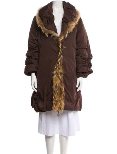 Pre-owned Marina Rinaldi Down Coat In Brown