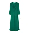 Marina Rinaldi Draped Maxi Dress In Green