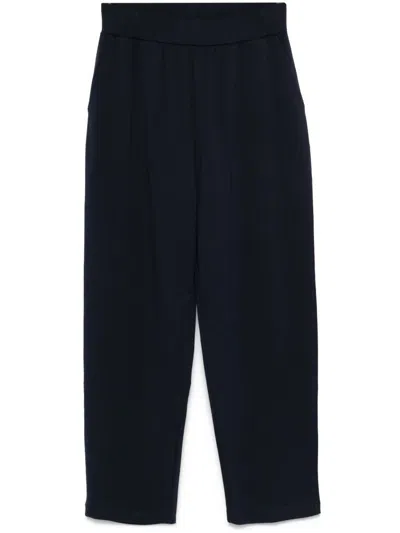 MARINA RINALDI 'DRAVA' SWEATPANTS IN BLUE COTTON