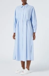 Marina Rinaldi Sport 1a Uscita Egizi Long Sleeve Shirt Dress In Blue