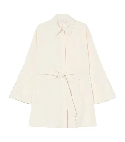 Marina Rinaldi Embellished Belted Blazer In Neutral