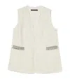Marina Rinaldi Embellished Ginnico Waistcoat In White
