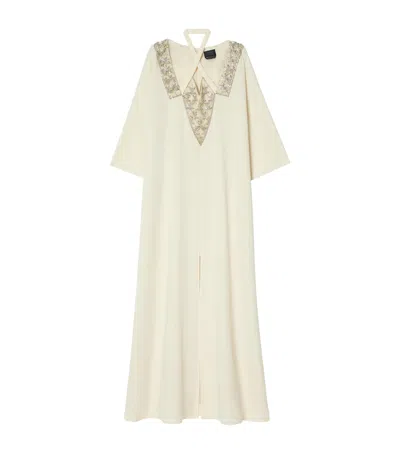 Marina Rinaldi Embellished Halterneck Maxi Dress In Yellow