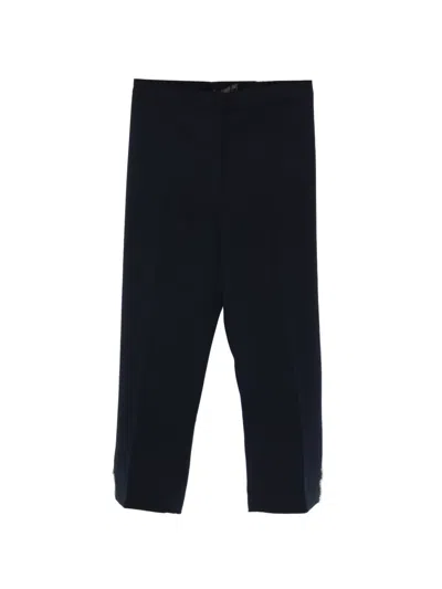 Marina Rinaldi Embellished Trousers In Blue