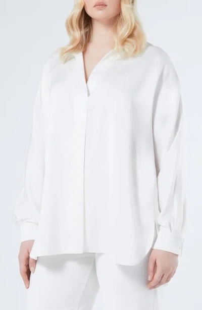 Marina Rinaldi Euro Satin Top In White
