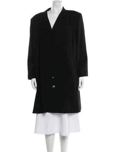 Pre-owned Marina Rinaldi Faux Fur Coat In Black