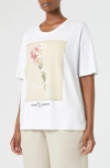 Marina Rinaldi Fennec Graphic T-shirt In Optical White