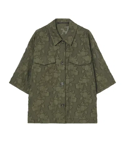 Marina Rinaldi Fil Coupé Floral Pontile Shirt In Green