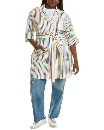 Marina Rinaldi Flash Linen Blazer In Multi