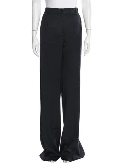 Pre-owned Marina Rinaldi Fleece Wide Leg Pants In Black