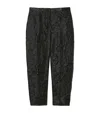 Marina Rinaldi Floral Jacquard Demetra Trousers In Black