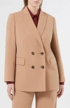 Marina Rinaldi Fox Double Breasted Jacket In Animal Print