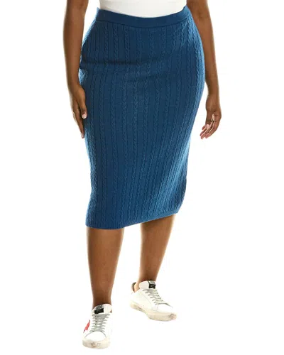 Marina Rinaldi Gala Wool & Alpaca-blend Skirt In Blue