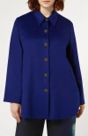 Marina Rinaldi Wool Coat In Midnight Blue