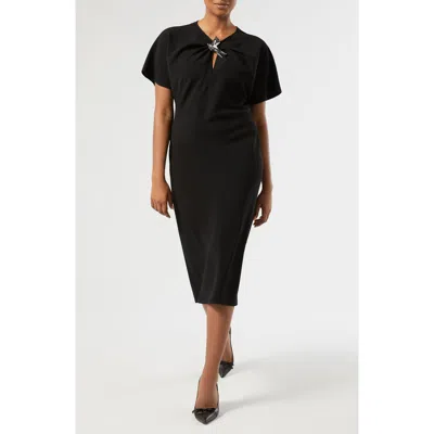 Marina Rinaldi Giro Knot Dress In Black
